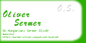 oliver sermer business card