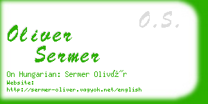 oliver sermer business card